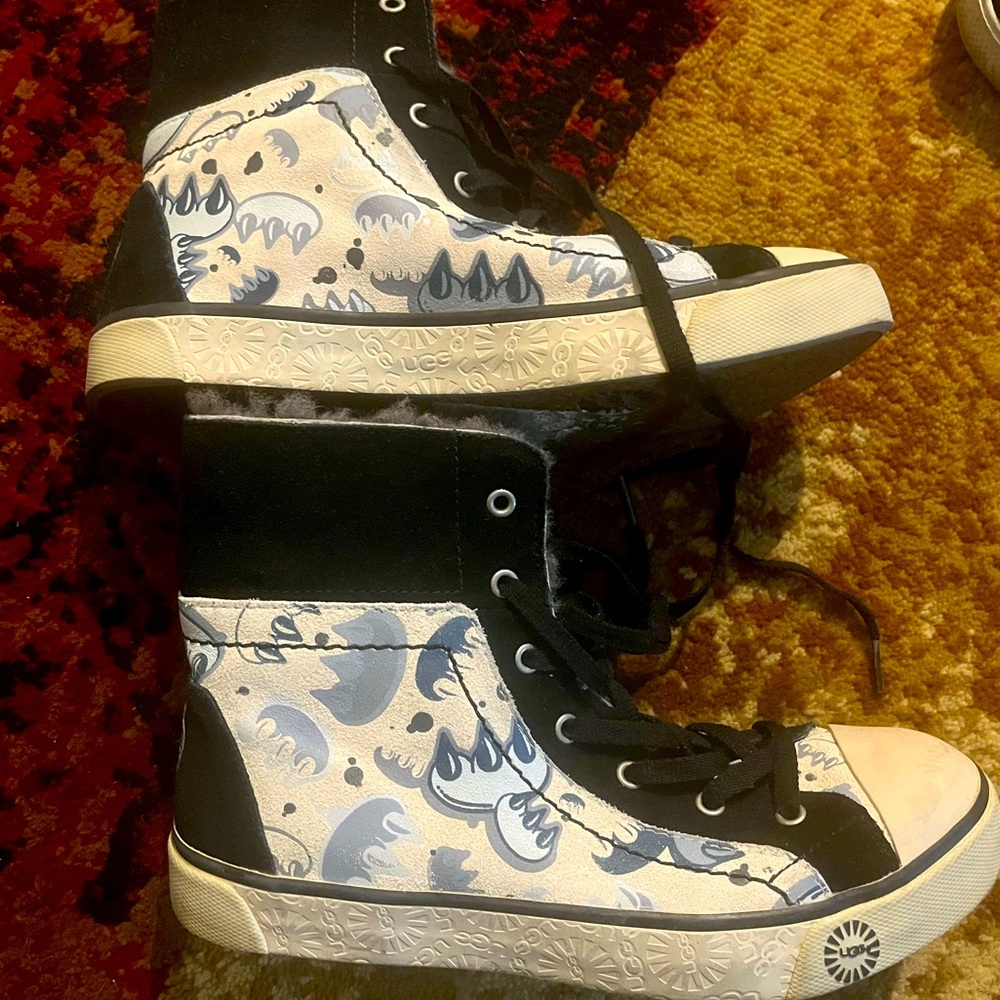 UGG Stella Graffiti Claw Leather high tops